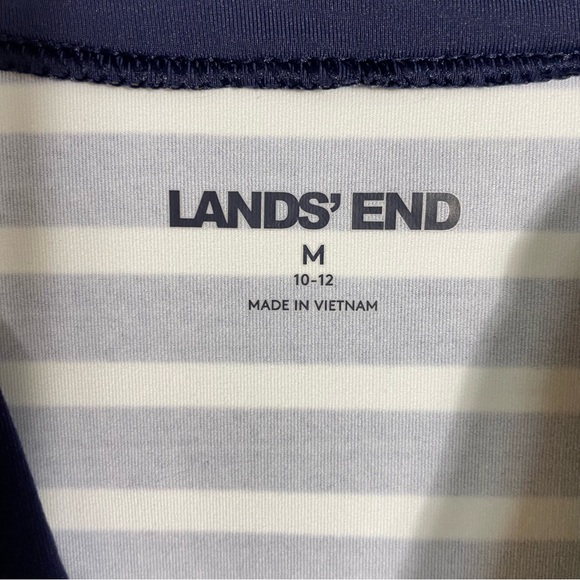 Lands' End Striped Swim Cover Up Dress Size M (10-12) - Picture 4 of 12